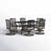 Alyah 6 - Person Metal Patio Dining Set with Rectangular Table , Cushions Included