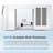 Electatic 12,000 Btu U-shaped Window Air Conditioner - Ultra Quiet 45db With Full Window View, Cools 550 Sq.ft, 6 Modes & 4-way Airflow, Includes Remote & Washable Filter