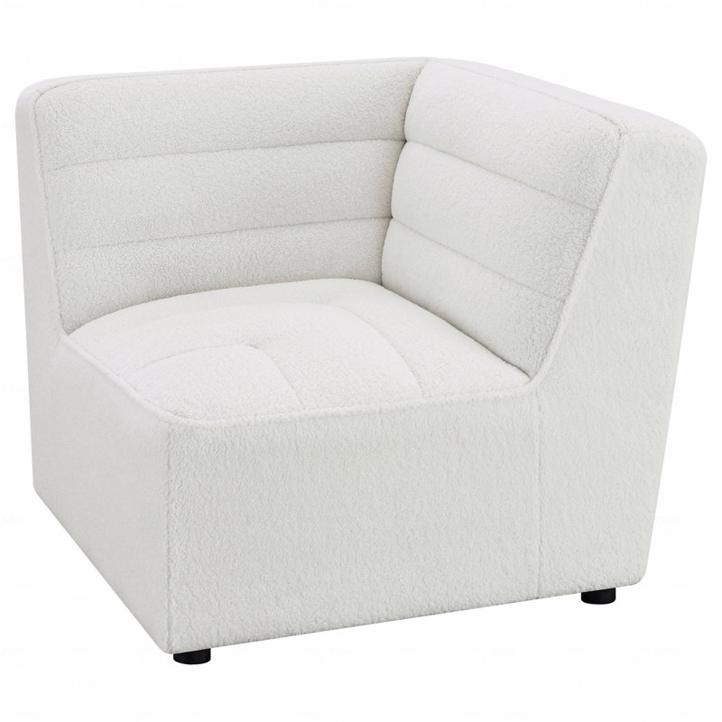 Chaise d'appoint de coin rembourrée en tissu