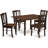 5 Piece Dining Table Set for 4 Includes a Rectangle Kitchen Table with Butterfly Leaf and 4 Dining Room Chairs, Mahogany-681675367-681675384-681675385