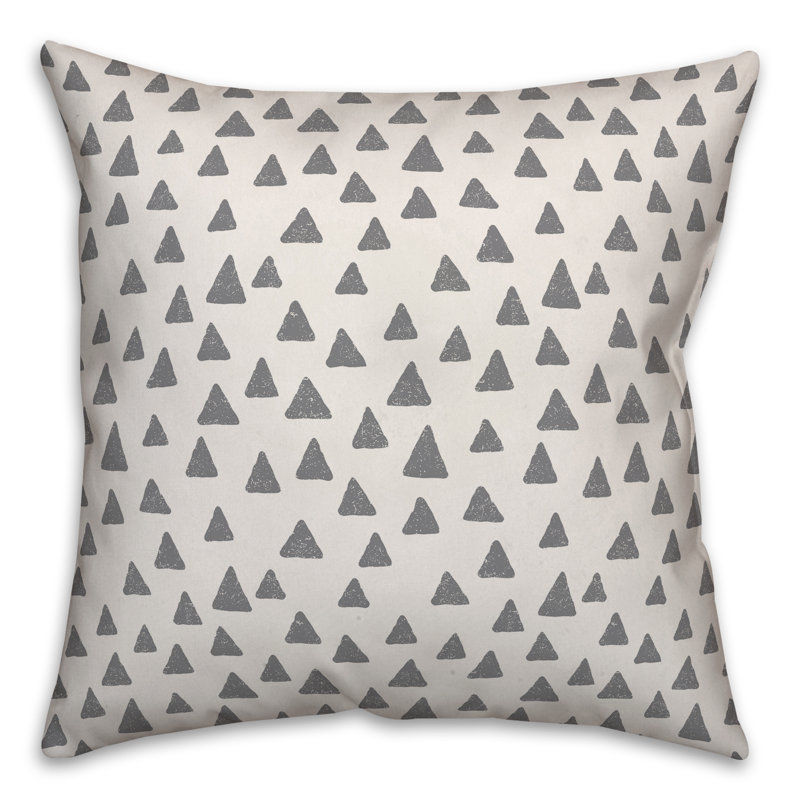 Polka Dots Reversible Throw Pillow, 20" x 20", White/Gray Geometric 5