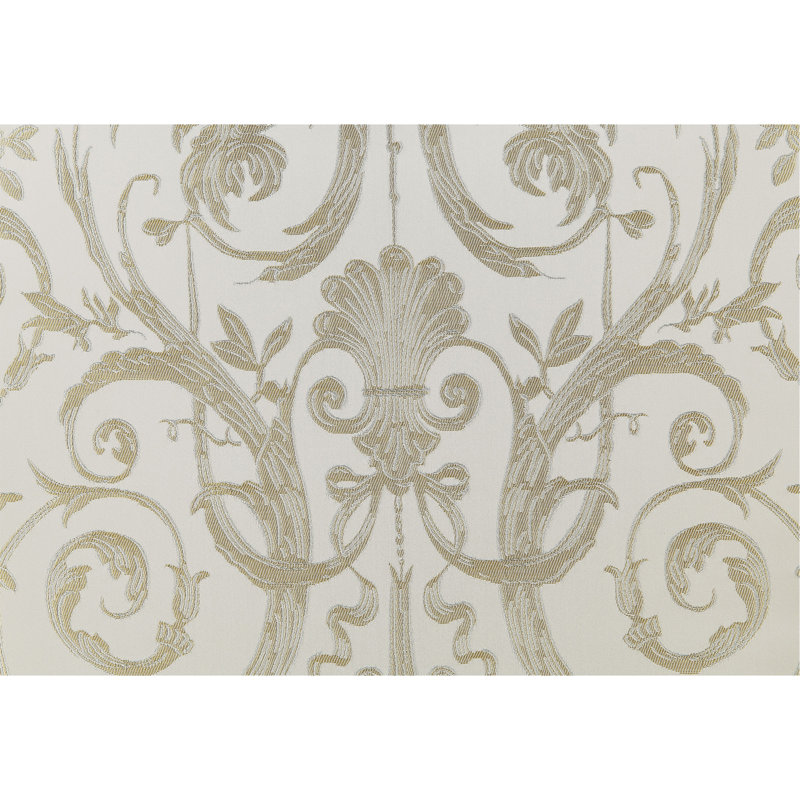 Ensemble de 2 chaises avec accoudoirs en tissu et finition champagne Bemment
