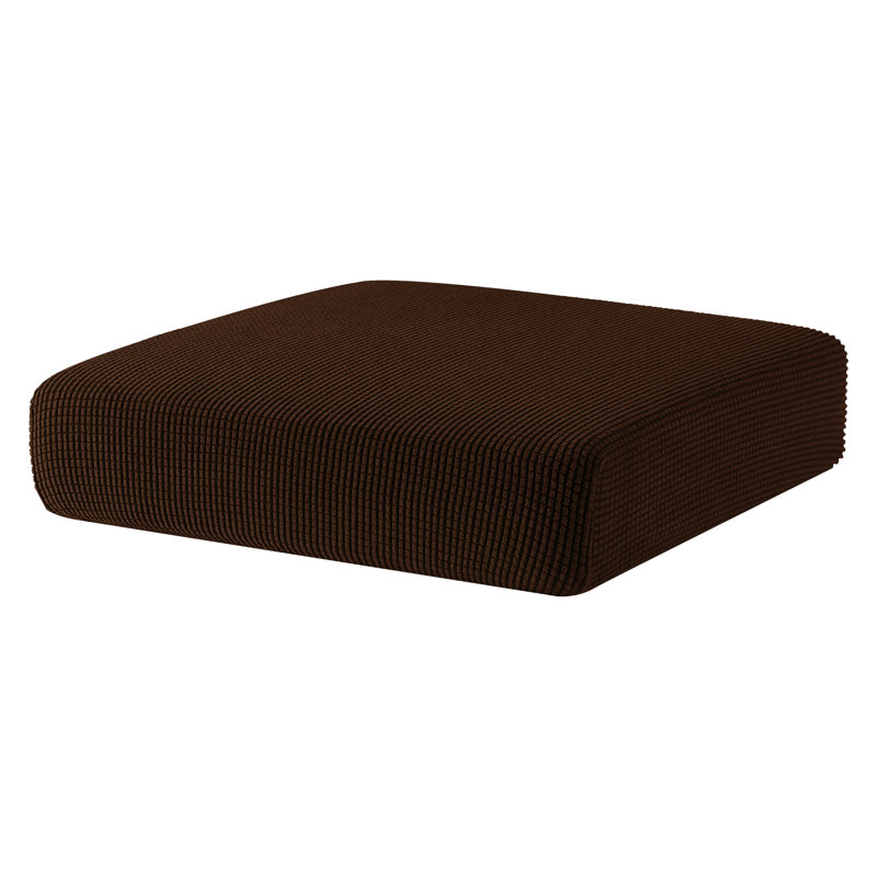 Box Cushion Armchair Slipcover, Chocolate