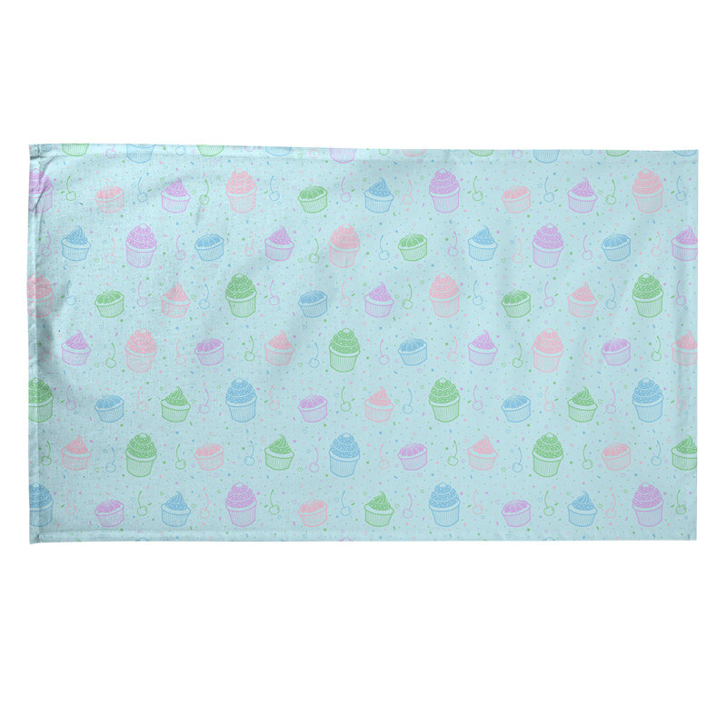 Serviette à thé classique à motif petits gâteaux Mcguigan, Bleu/rouge/vert, Polyester sergé