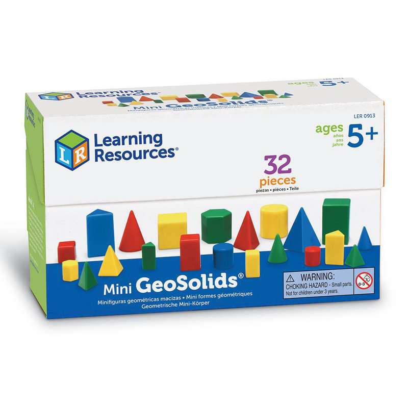 Colorful Plastic Mini GeoSolids Shapes Set for Kids