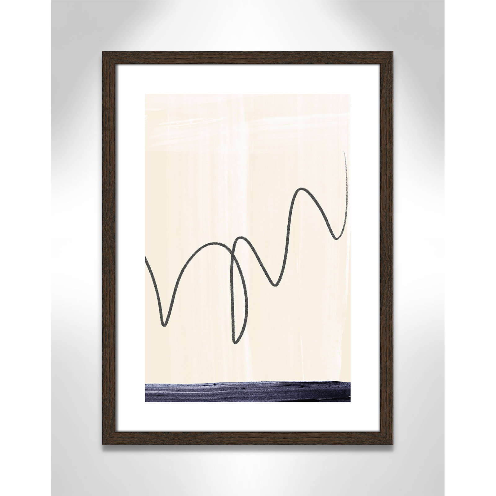 Departured II - Picture Frame Painting Print, Brown Framed Paper, 23" H x 17" W x 0.75" D
