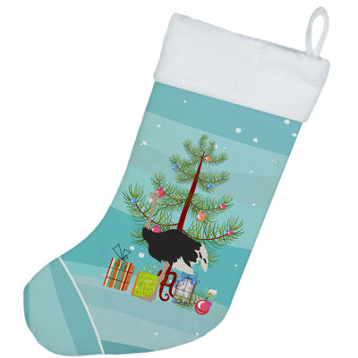 Chaussette de noël commune autruche de noël