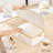 2-Pack Underbed Storage Box With Bamboo Frame, 42L Flip-Top Under Bed Container For Blankets, Bed Sheets, Coverlets And Towels, Beige
