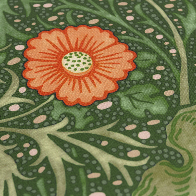 Seaweed Indoor / Outdoor Floral Square Cushion, Green