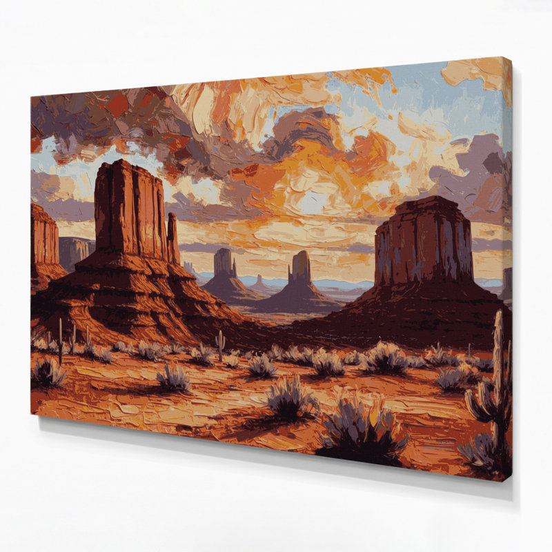 Art mural sur toile rose, "Southwestern Patterns", H 11 po x l 14 po