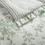 Ensemble d'édredon pour lit double / grand 5 pièces avec coussins décoratifs, vert