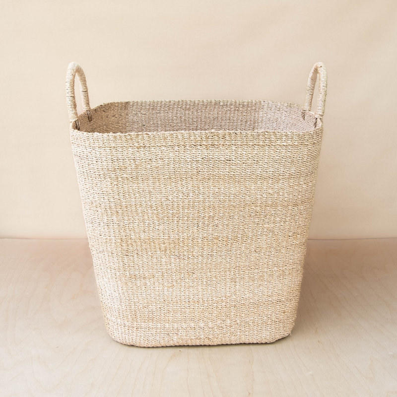Natural Jumbo Square basket with Handles