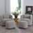 Overstreet 23" Wide Boucle Upholstered Ottoman-1147633616