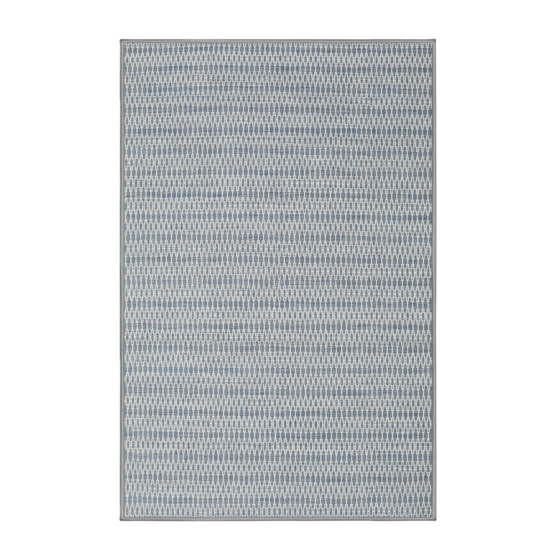 Tapis gris/zone noire contemporaine Hunsaker, Rectangle 7 pi 0 po x 9 pi 0 po