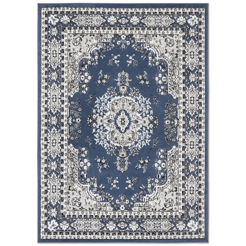 Tapis bleu Modena, Rectangle 1 pi 9 po x 2 pi 11 po