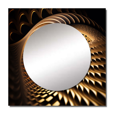 Elvah - Abstract Spirals Large Square Mirror For Wall Art Decor
