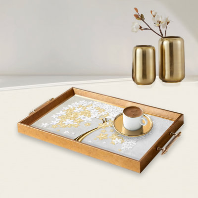 Elegant Glass Tray, 19.7 x 11.4 x 1.4 inches | 100% Durable Glass Construction | Easy to Clean with Damp Cloth | Ideal for Serving, Decorative Display, and Organizing | Stylish Addition to Home Décor