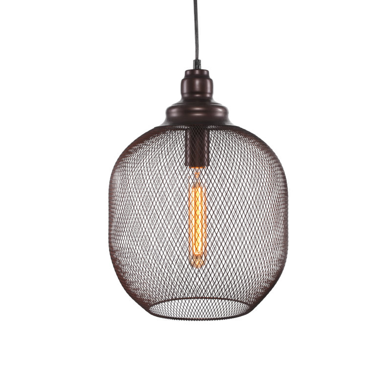 Adkins Plexus Stem Hung Pendant With Bulb, Bronze