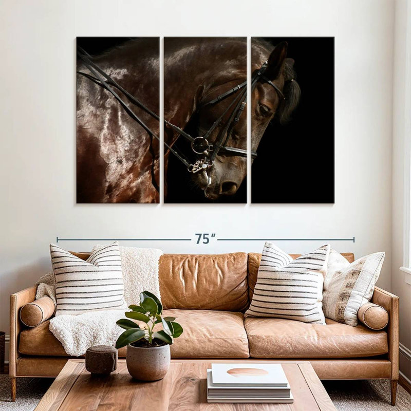 Bridled Horse, 42" H x 65" W