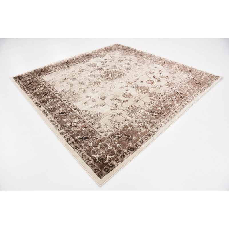 Tapis crème Anah, Carré 8 pi