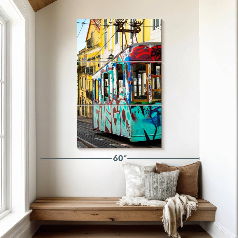 Mehar Graffiti Tramway Lisbon, 50" H x 32" W
