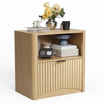 57.9cm W Solid Wood Bedside Table