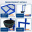Support de traite pour chèvres de 119 cm avec têtière et pieds ajustables, support de toilettage pour bétail avec mangeoire