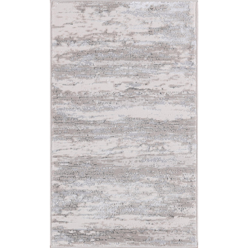 Parkwoods Collection Abstract Neutral Area Rug, Rectangle 1 pi 9 po x 2 pi 9 po