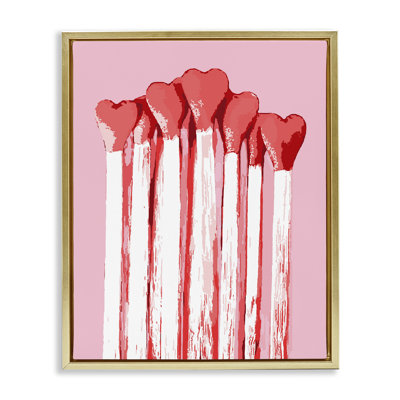 Cadre flottant rose pastel assorti au cœur, design par Lil 'Rue