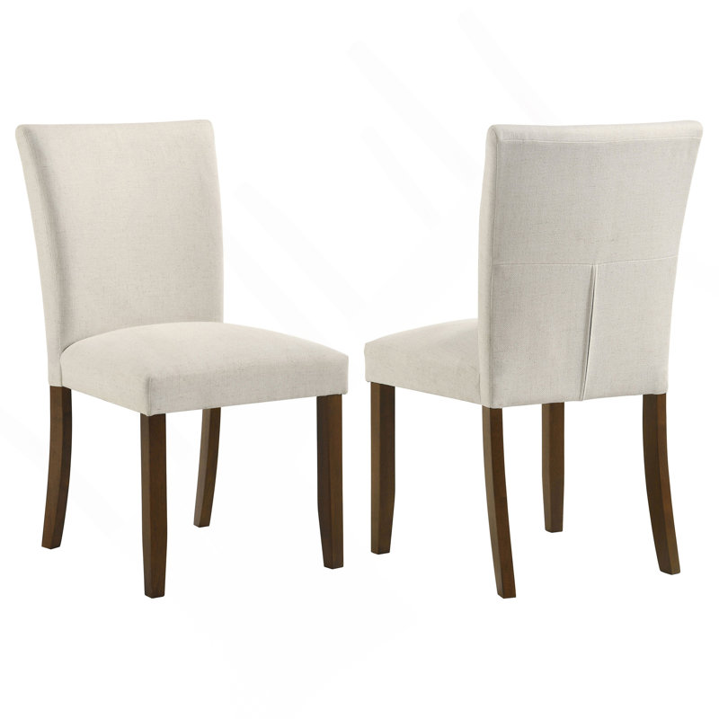 Chaise d'appoint de salle à manger rembourrée Conifer (ensemble de 2), Beige