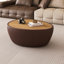 Petite table basse avec roulettes, table d'appoint multifonctionnelle rotative à 360 °, table de bout roulante avec compartiment de rangement, table de chevet mobile pour le salon, la chambre et le mobilier de maison