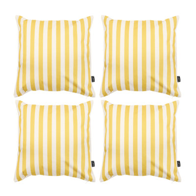 Bean Bag Bazaar Stripe Indoor-Outdoor Cushions, Yellow