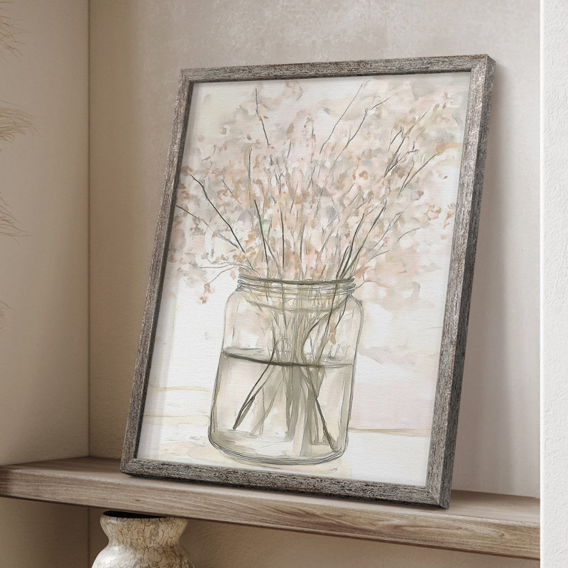Reproduction encadrée FLORAL Series DLXI - bois massif, H 15 po x l 12 po