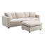 Canapé en tissu beige avec canapé convertible, canapé modulaire en L de 4 po-1435593824-1435593831