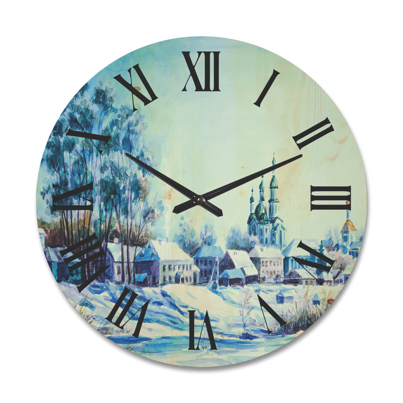 Petite horloge murale en bois, Grand