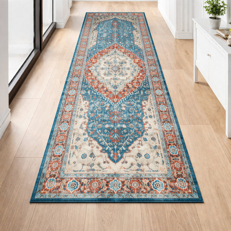 Oriental Machine Tufted Shag Area Rug, Rectangle 60 x 110 cm