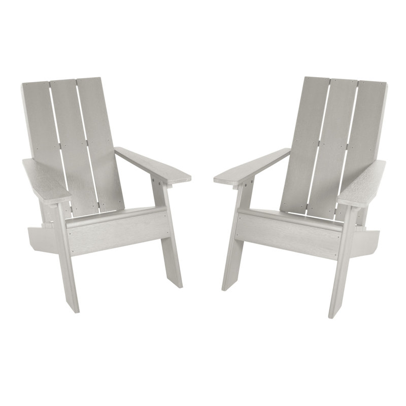 Calafell Outdoor Adirondack Set, Harbor Gray