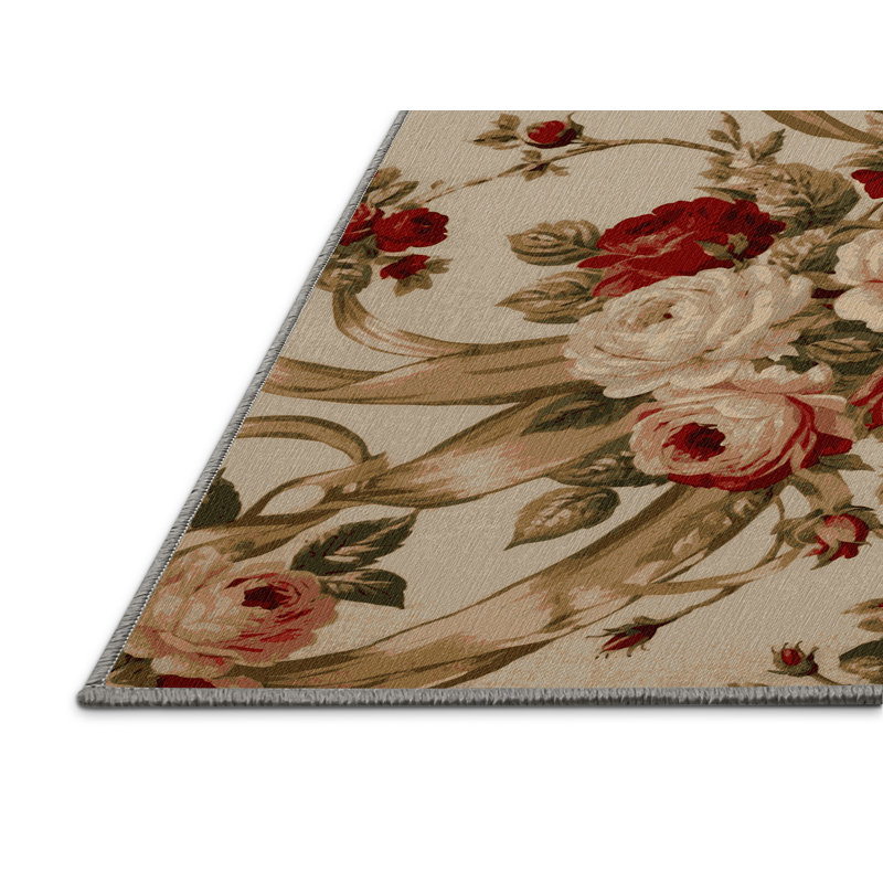 Tapis gris français lavable à la machine, Carré 5 pi