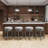 Upholstered Swivel Solid Wood Frame Bar Stool-22084181-22084202