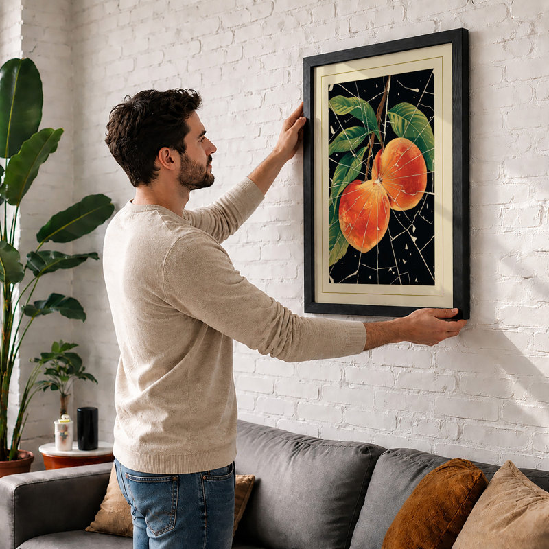 Oranges And Stars Botanical - Print, Unframed, A3 - 42.0 x 29.7 cm