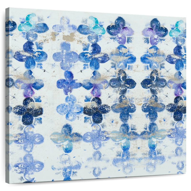 Bleu quadrilobe I, H 16 po x l 16 po