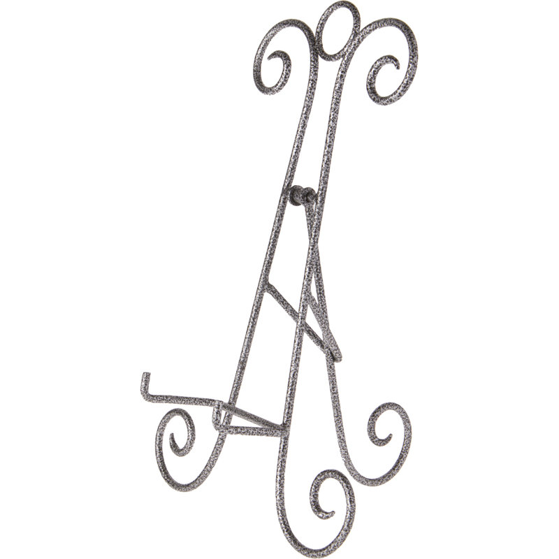 Support à assiettes en métal Namaya, H 15 po x l 9 po x P 8,5 po, Argenté
