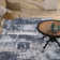 Tapis denim abstrait/gris zone Chamlee