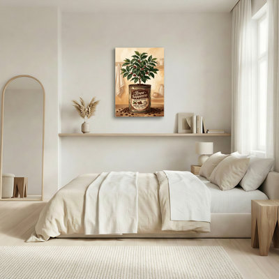 «Gallery Wrap», art mural sur toile pour le salon, la chambre à coucher, le bureau ou le vestibule - décoration murale décorative avec caféier