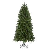 Slender Green Realistic Artificial Fir Christmas Tree