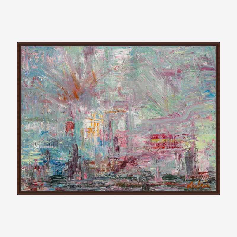 Candy Apple - Artist Enhanced Canvas Print, 25.5" H x 31.5" W x 1.75" D, Brown Framed Canvas