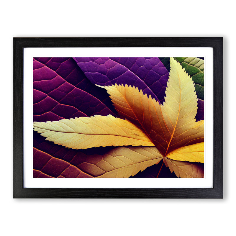 Legendary Autumn Leaf - Single Picture Frame Print, Black Framed, 46cm H x 64cm W x 2cm D