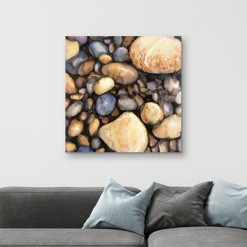 Small pebbles - 32"x32" art on canvas