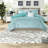 Modern Metallic Bedding Sets, Polyester Comforter With Geometric Design, Ideal For Contemporary Bedrooms