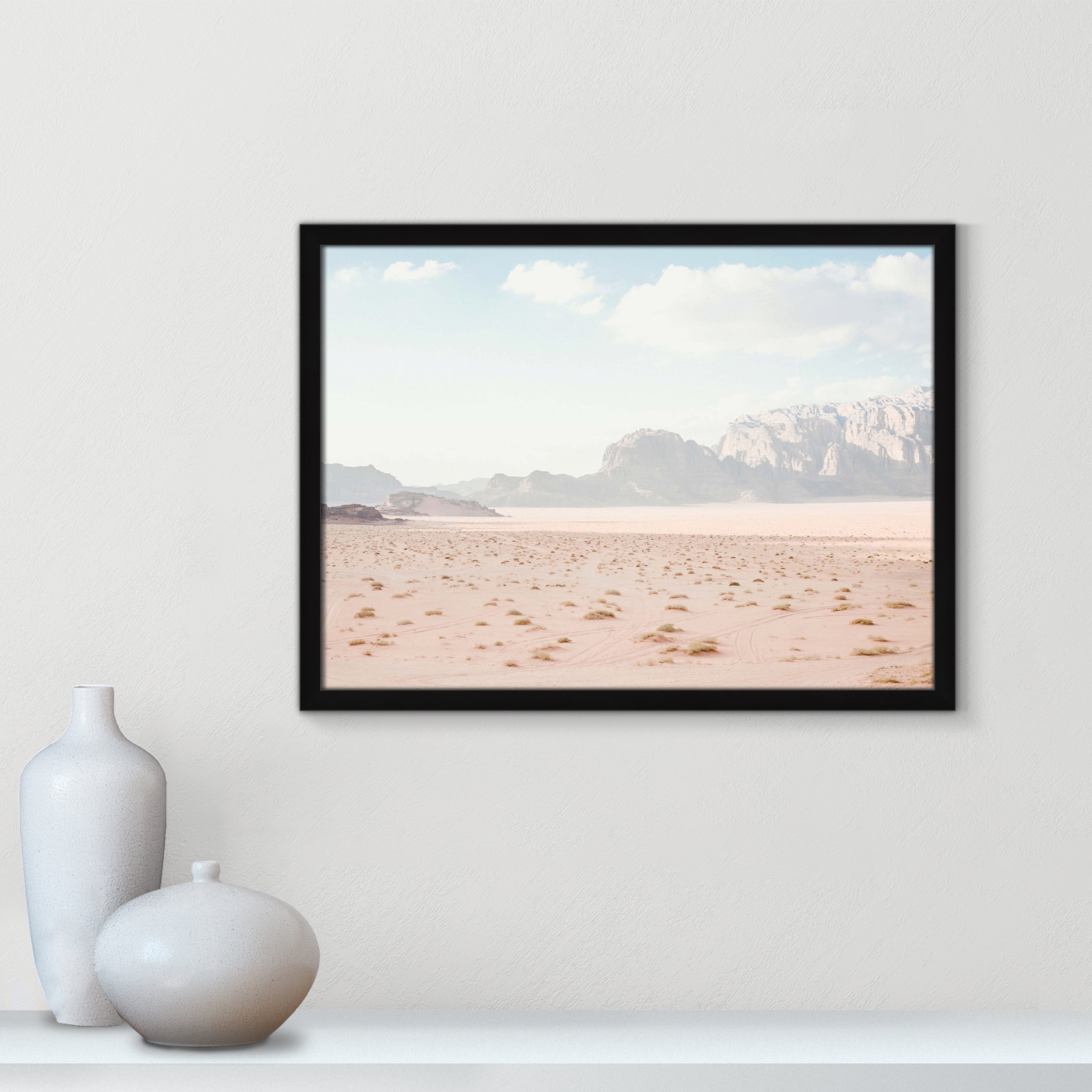 Tire Tracks "Tire Tracks" Print, 23" W x 17" H, Satin Black Framed
